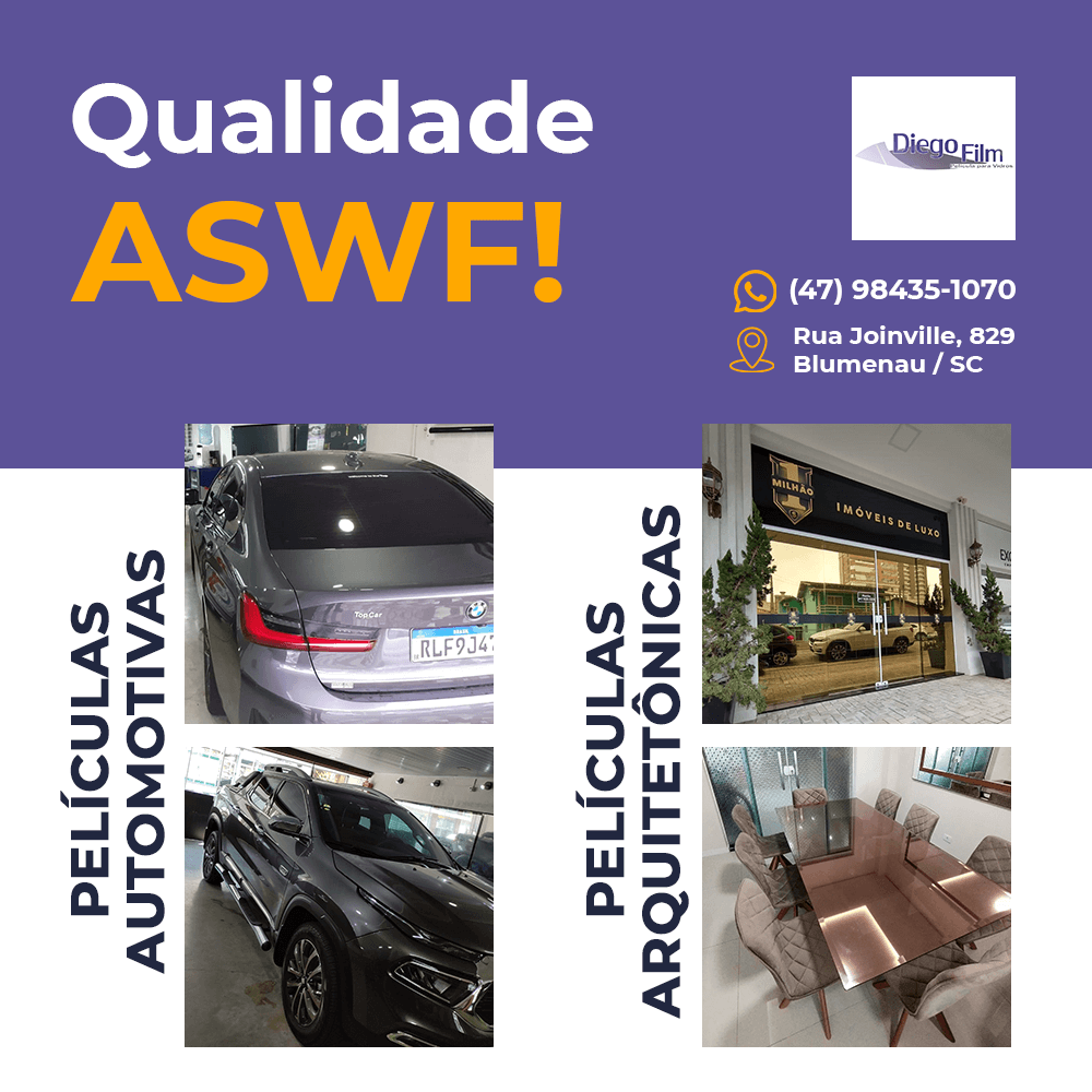 Trabalhamos apenas com a qualidade garantida ASWF